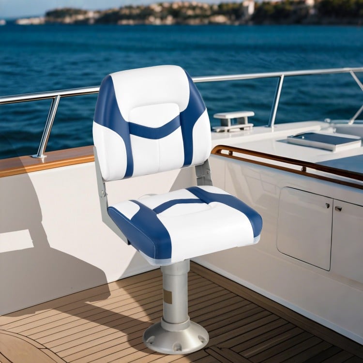 2-Pack Boat Seats with Fixing Bolts and Hinges