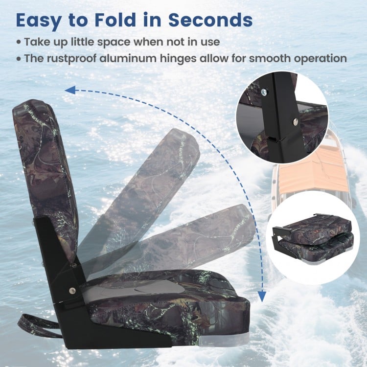 2-Pack Boat Seats with Thick Sponge Padding