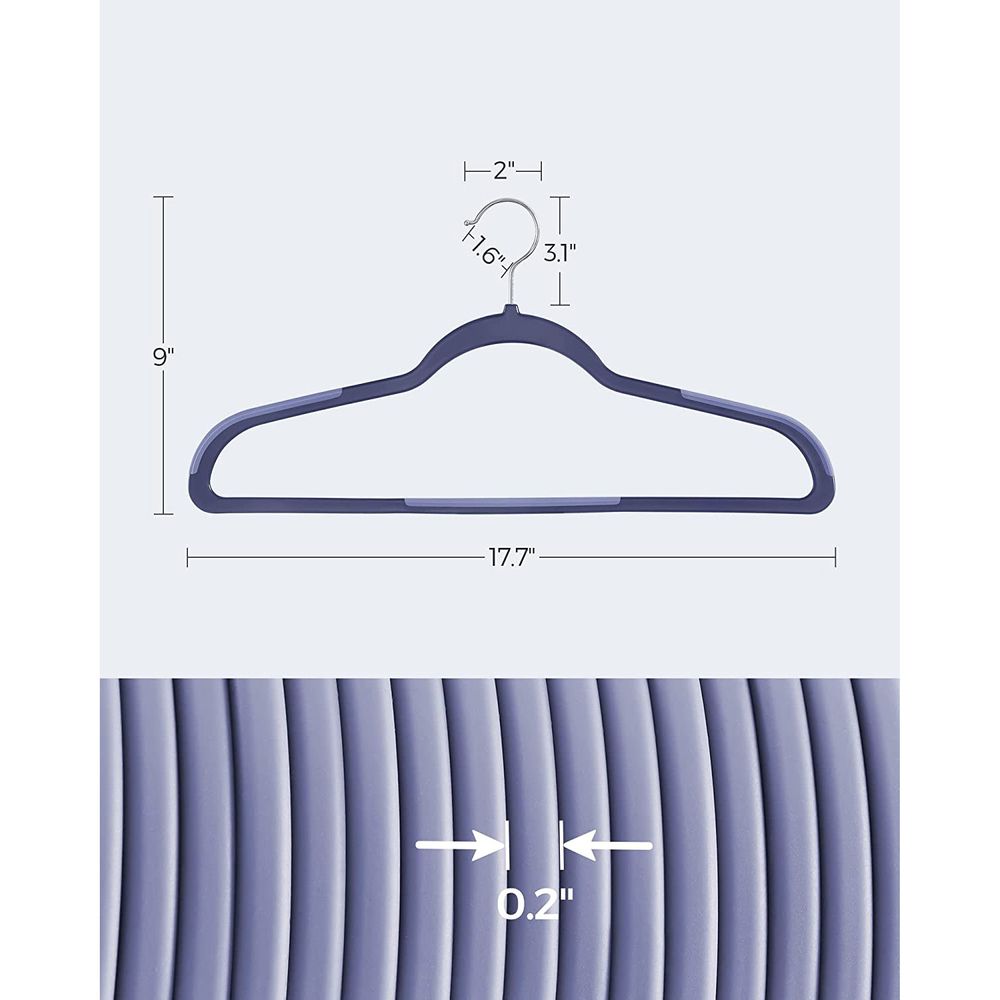 SONGMICS Pack of 50 Plastic Coat Hangers