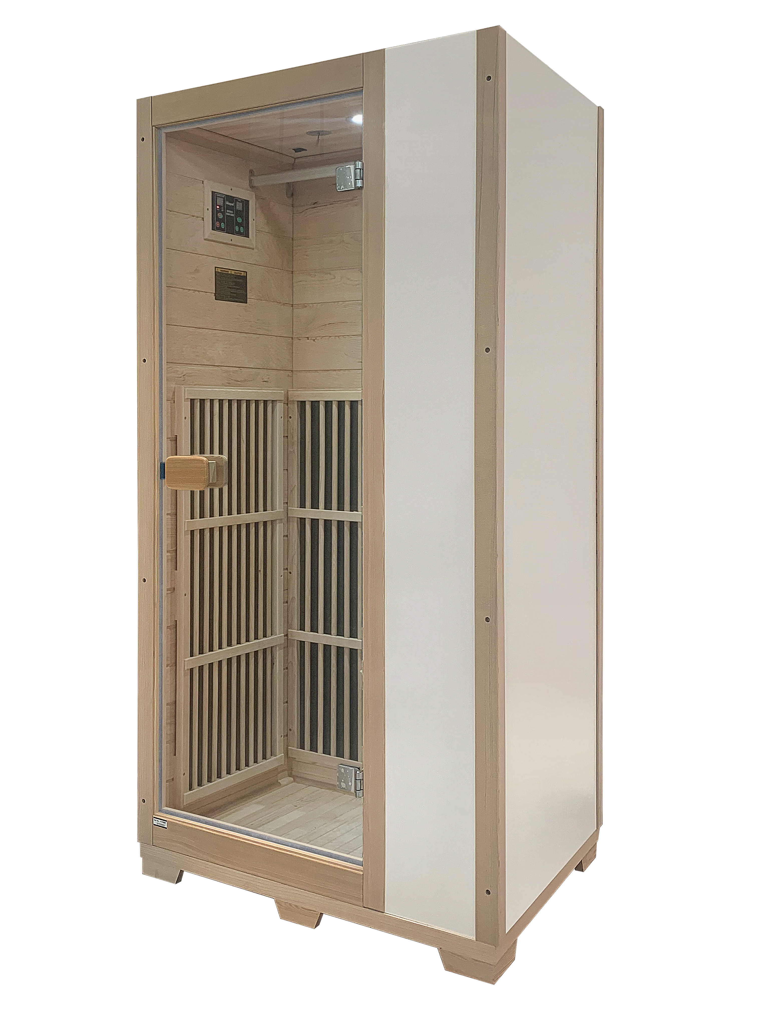 Blisspod | Vienna | Far Infrared Sauna | Canadian Hemlock Very Low EMF | 72.8"H x 35.4"W x 25.6"D | 1 Person