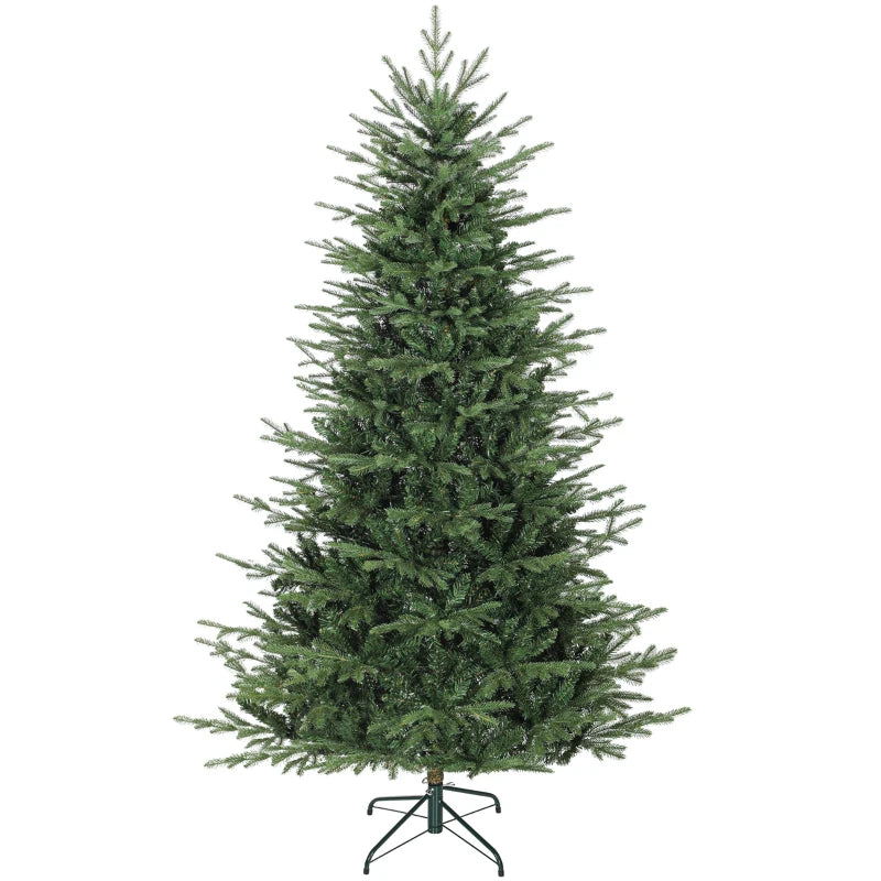 HOMCOM 5ft Artificial Christmas Tree – Dense Realistic Full Ponderosa Fir, Hinged Branches, Easy Assembly