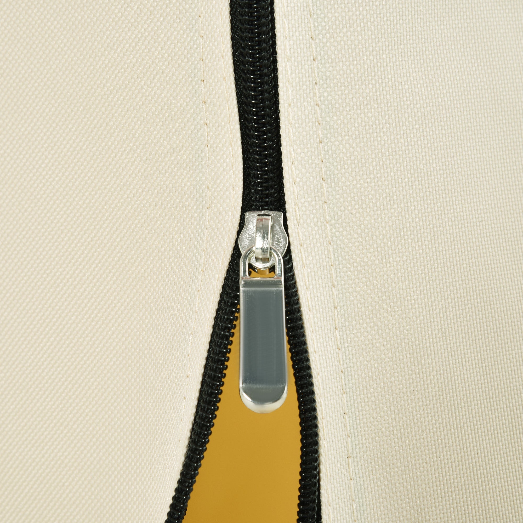 Outsunny Beige & Coffee Patio Offset Umbrella Cover 86.6" Outdoor Furniture Protector Durable Patio Accessory