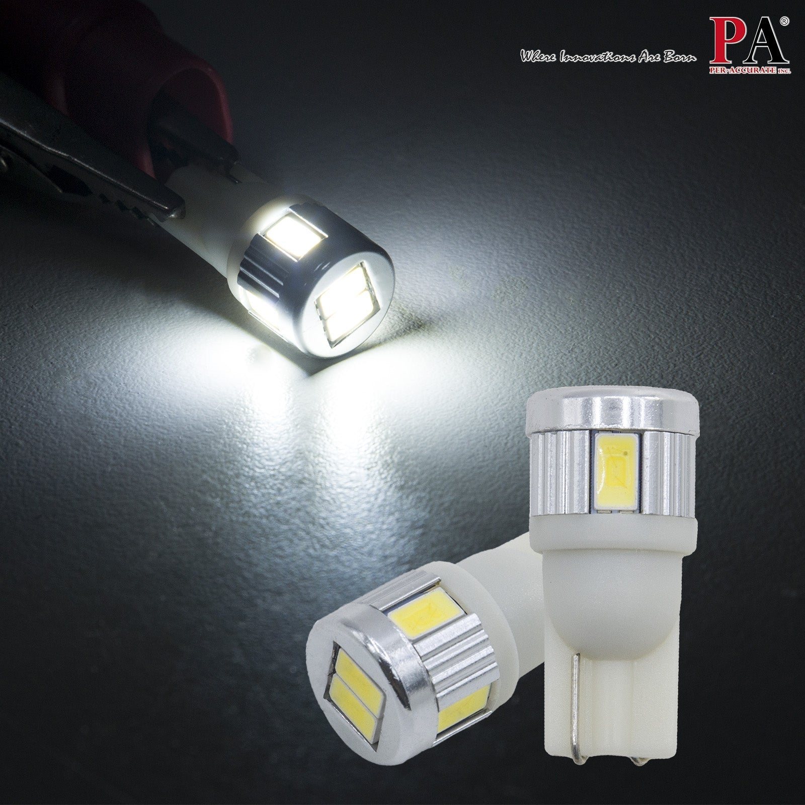 T10 6SMD 5630 LED Automotive White 6000K Bulb for DRL License Light Front Light Bulb