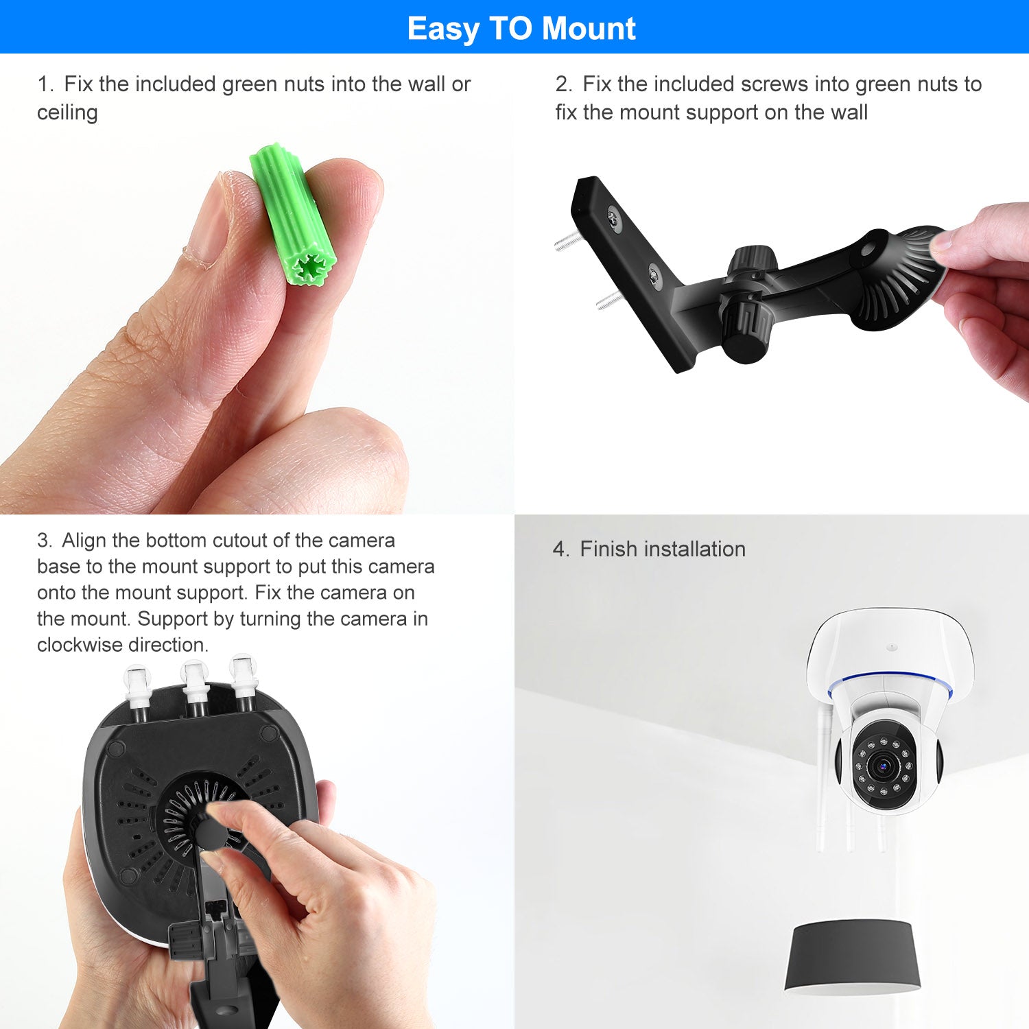 720P WiFi IP Camera Motion Detection IR Night Vision Camcorder Indoor 360° Coverage Security Surveillance App Cloud Available for Baby Elder