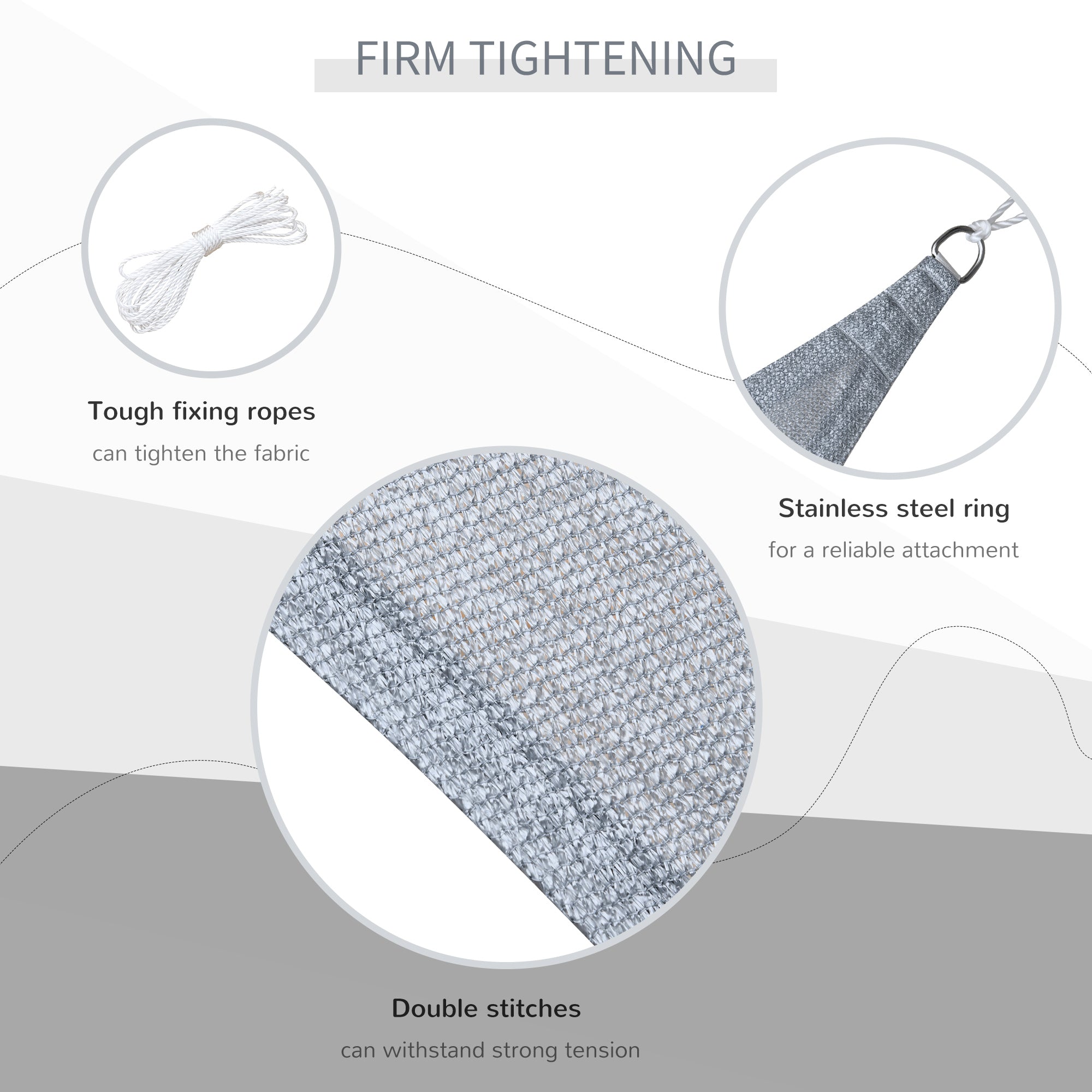 Outsunny Triangular Oasis: 10' Sun Shade Sail, UV Protection Canopy for Outdoor Patio, Garden, Lawn, Grey with Carrying Bag