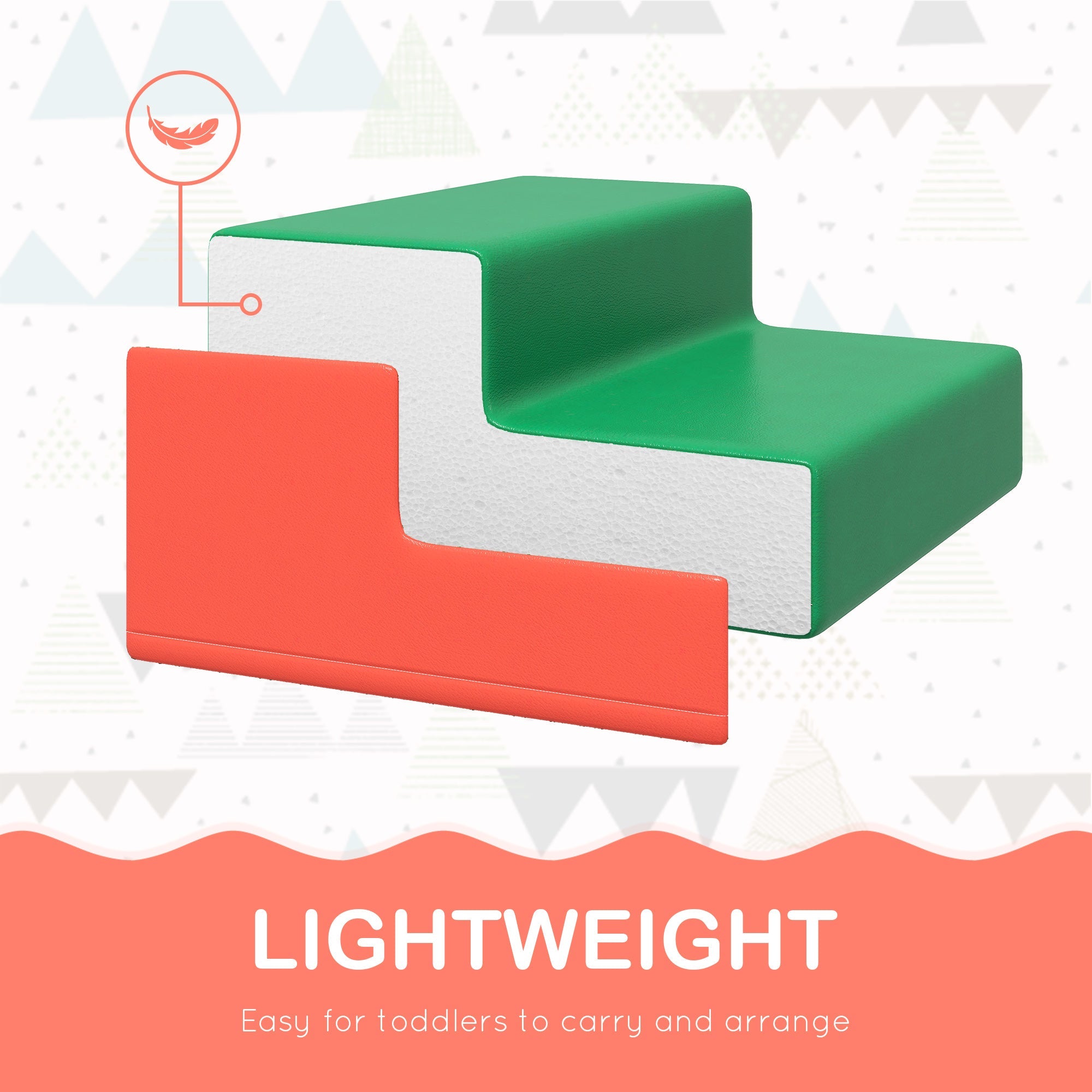 Qaba 4 Piece Foam Play Set for Toddlers and Children, Classic Colour