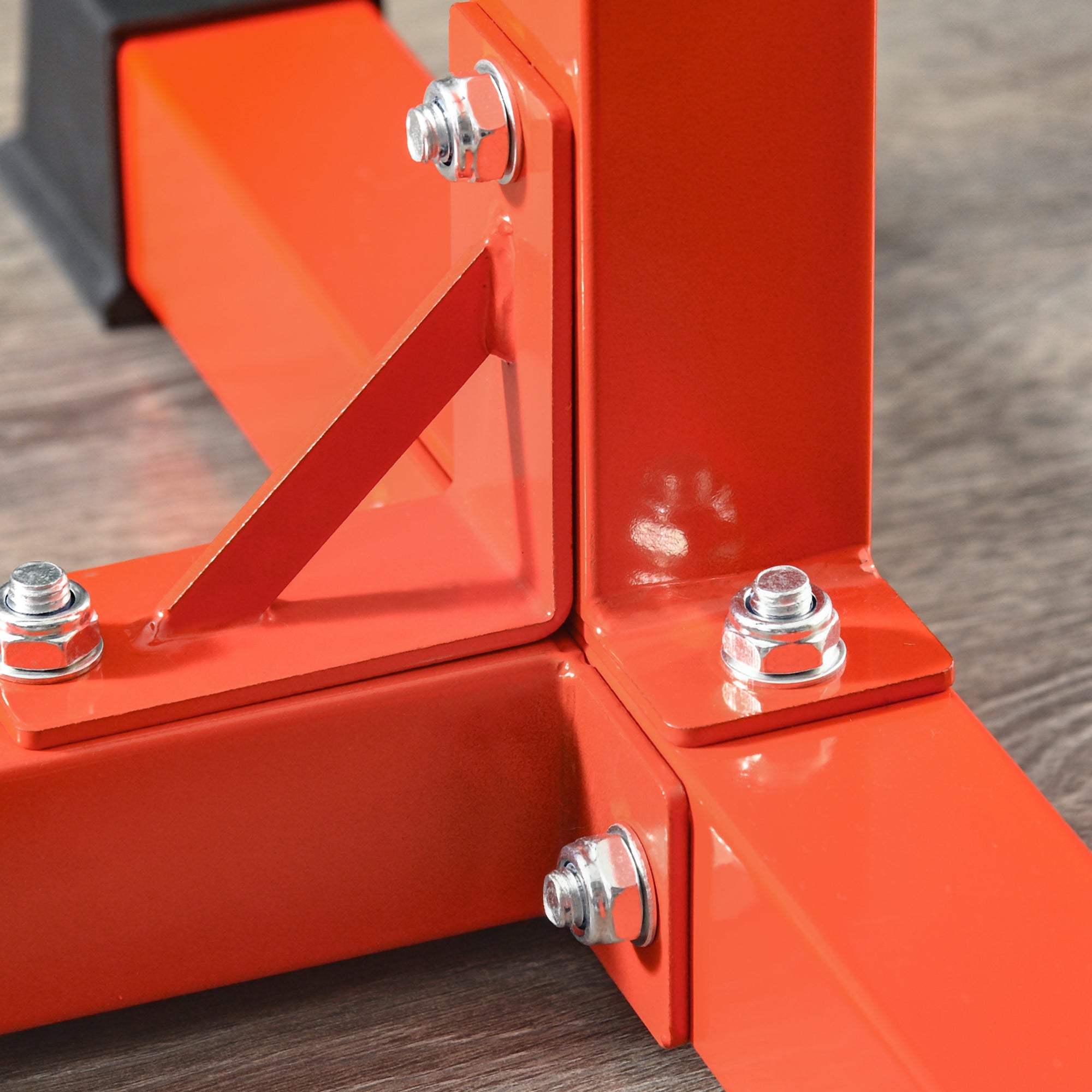 Soozier Bulgarian Split Squat Stand, Single Leg Squat Stand, 12-Level Adjustable Squat Roller for Lower Body Strength Training, Red