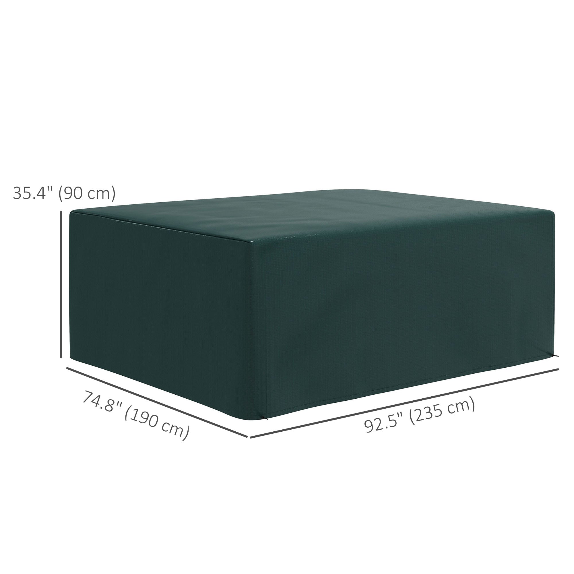 Outsunny Large Patio Furniture Covers Waterproof Anti-UV Garden Set Protector Dark Green 92.5" x 74.8" D x 35.4"