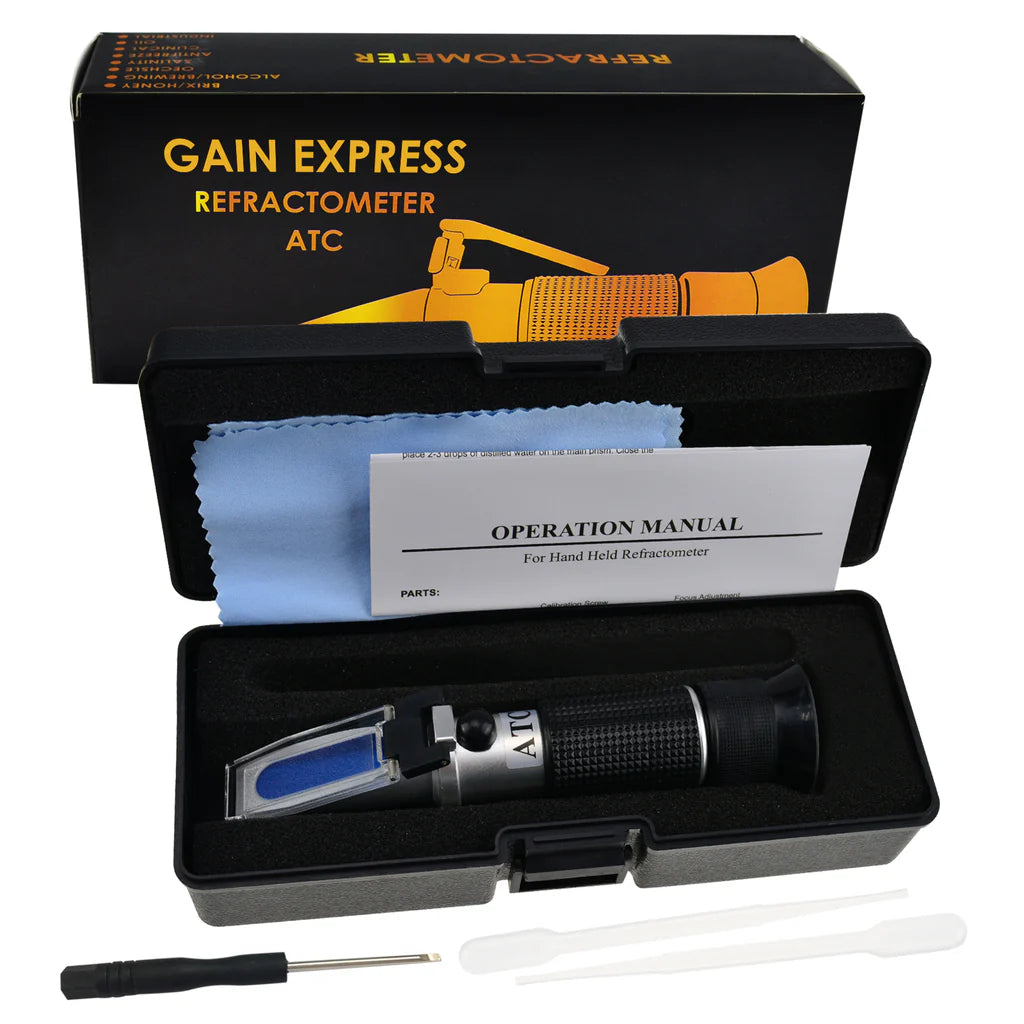 6-in-1 Automotive Refractometer with ATC for AdBlue, Coolant, Battery Acid & Windshield Washer Fluid