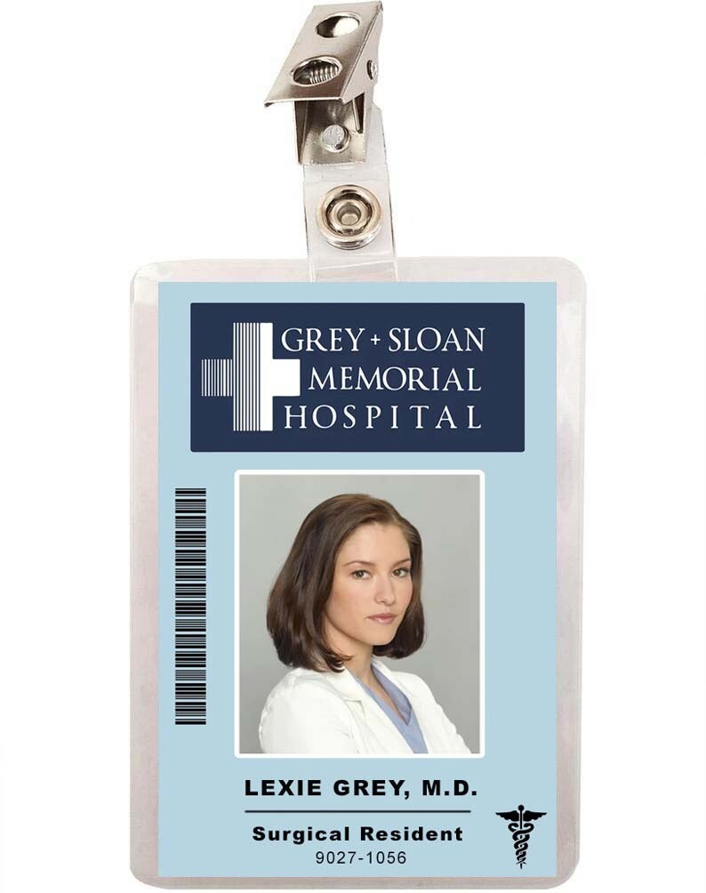 Grey's Anatomy Lexie Grey Sloan Memorial Hospital ID Badge