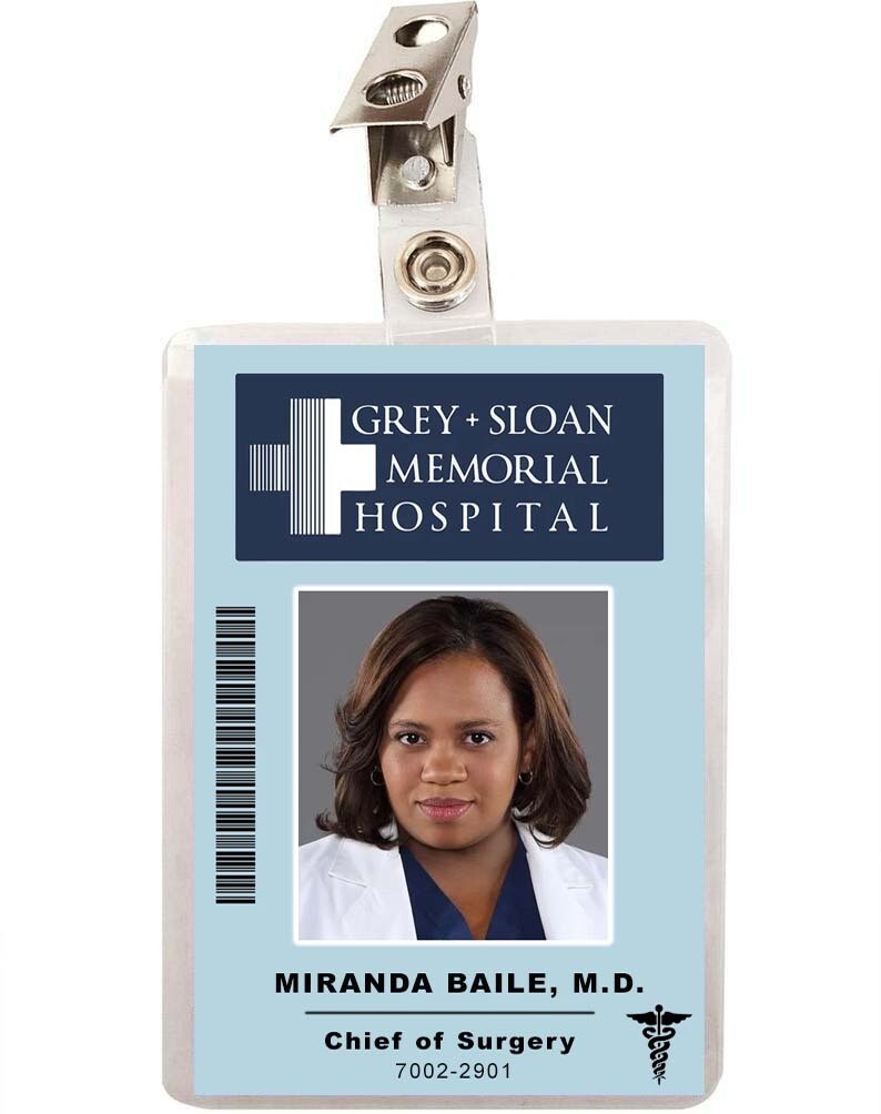 Grey's Anatomy Miranda Baile Grey Sloan Memorial Hospital ID Badge