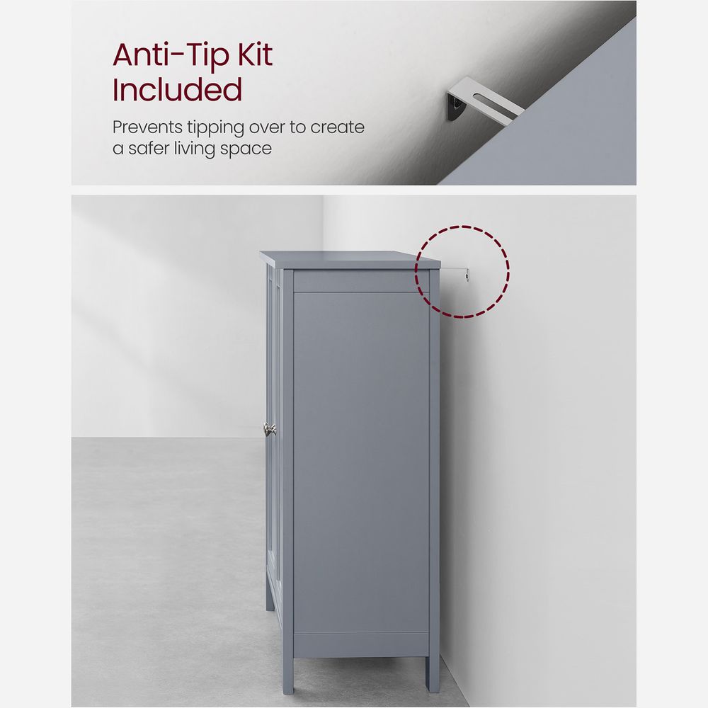 VASAGLE Bathroom Storage Unit with 2 Adjustable Shelves