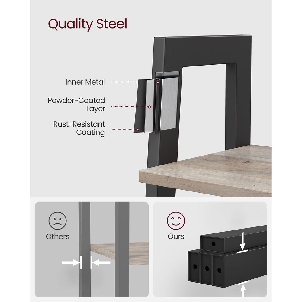 VASAGLE 4-Tier Ladder Shelf with Steel Frame
