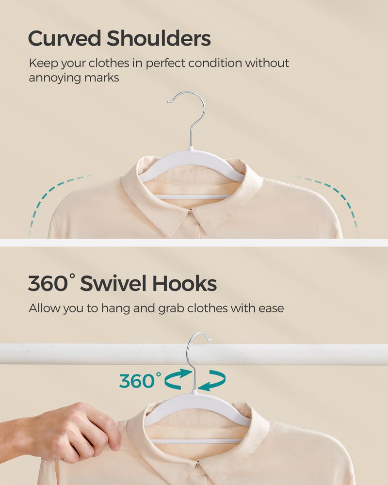 SONGMICS Heavy-Duty Plastic Hangers