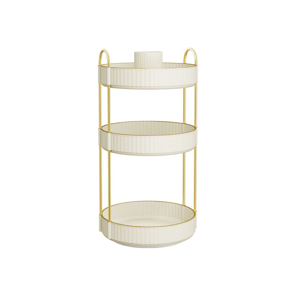 SONGMICS Round Rotating Skincare Organizer Countertop