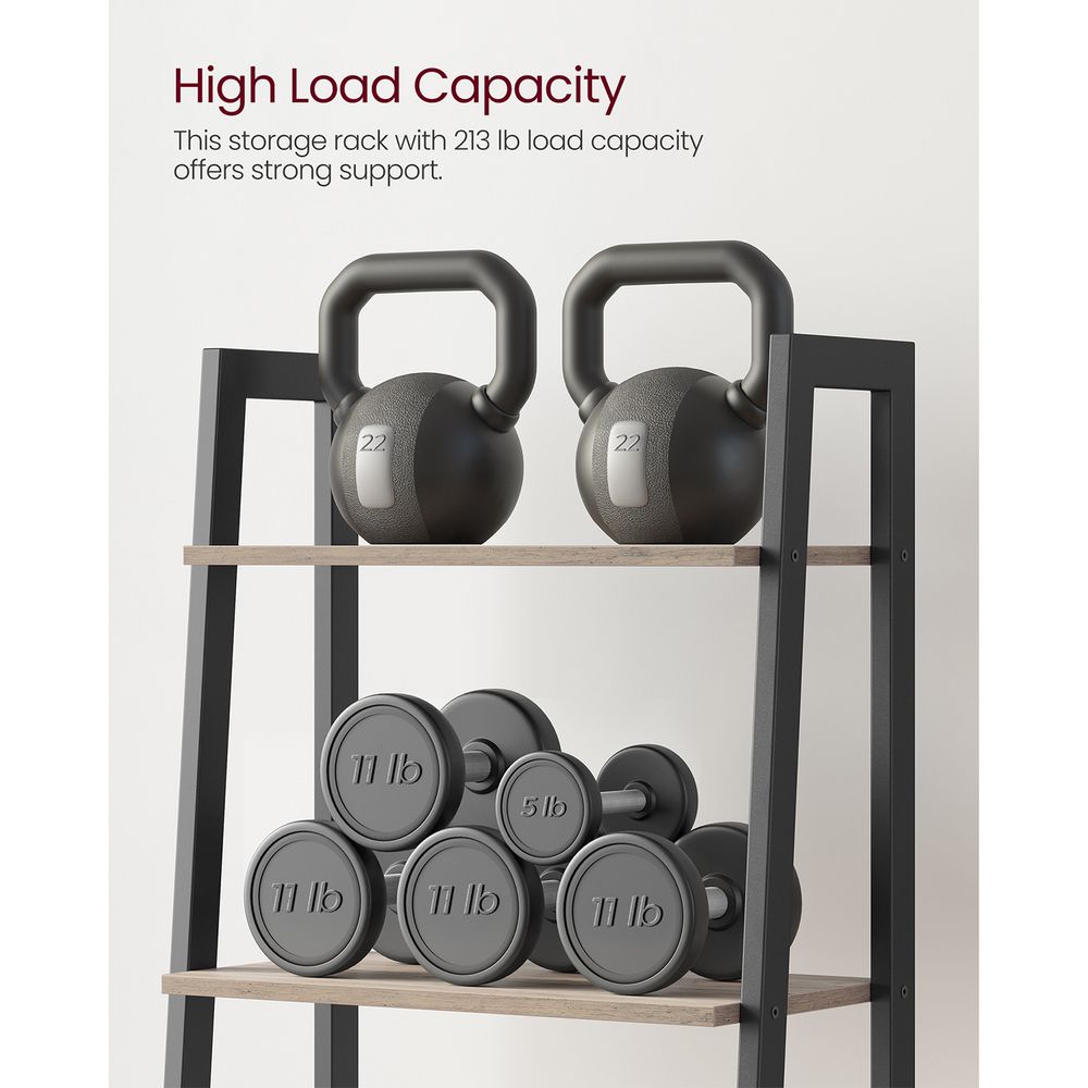 VASAGLE 4-Tier Ladder Shelf with Steel Frame