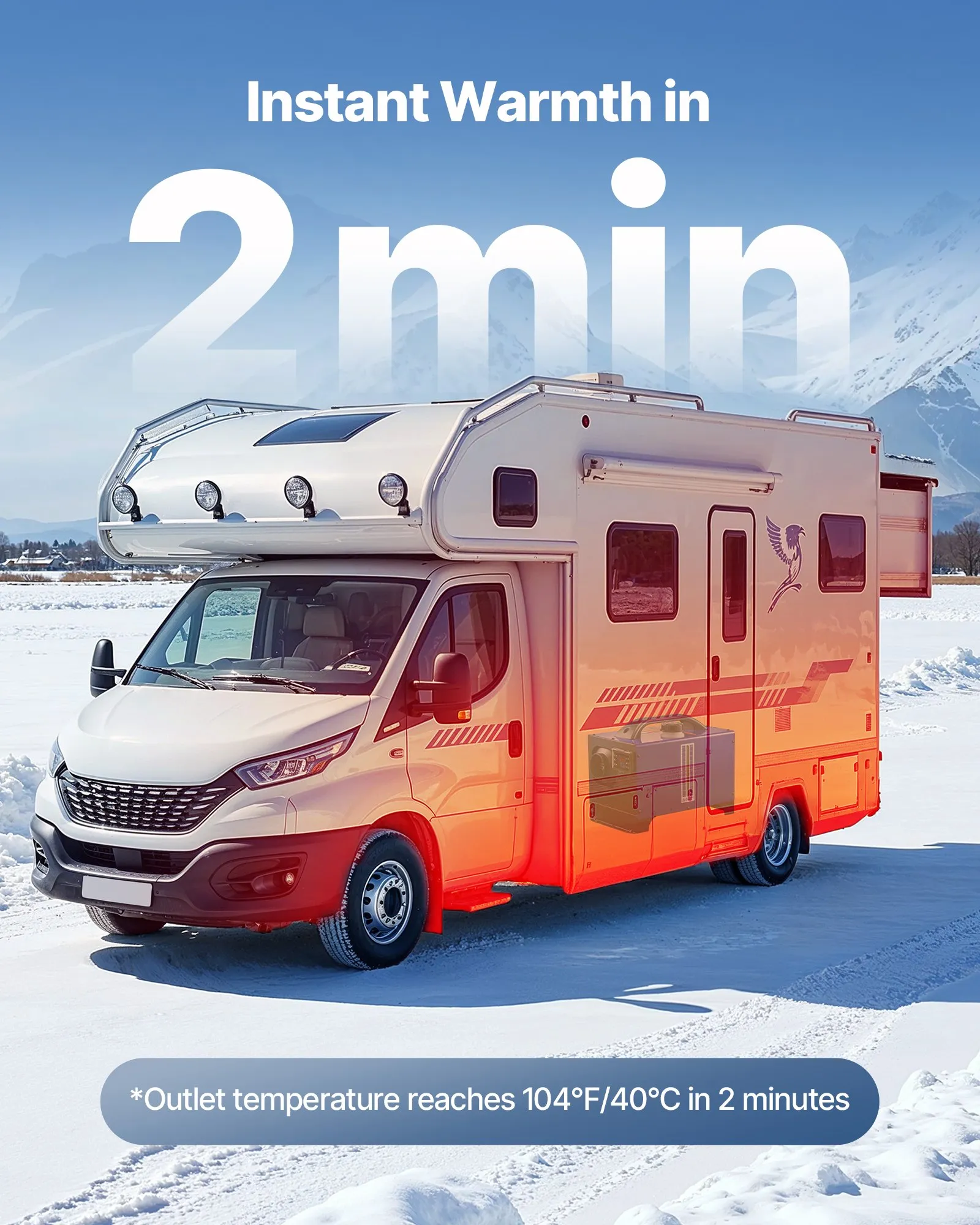 VEVOR Diesel Heater, 8KW, DC 12V/24V, All-in-One Portable Diesel Air Heater with Remote Control and LCD Display, Fast Heating Low Noise, 1.3 Gal Fuel Tank for Vehicles, RVs, Vans, Tractors, and Trucks