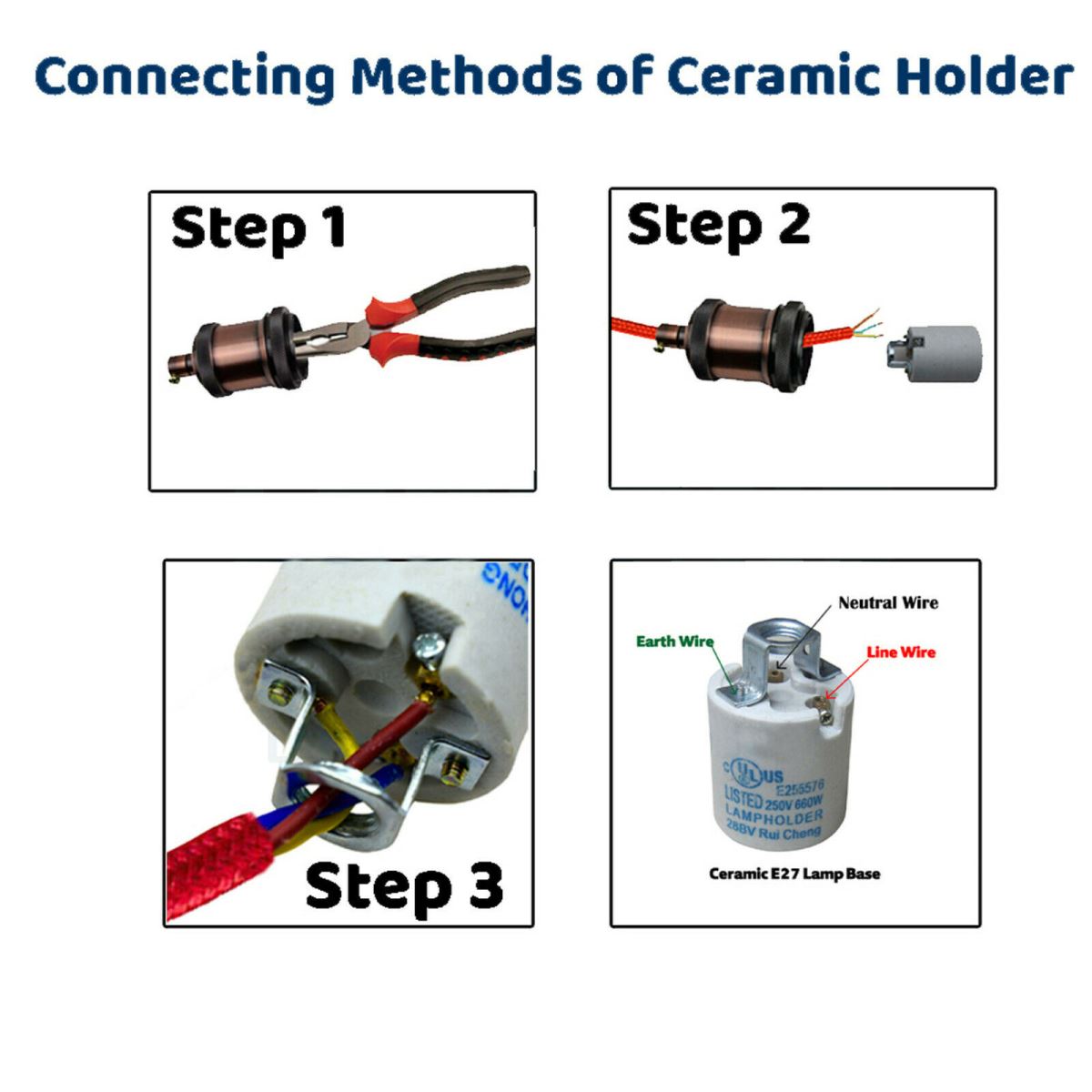 E26 Base Satin Nickel color Holder Antique Light Bulb ~1618