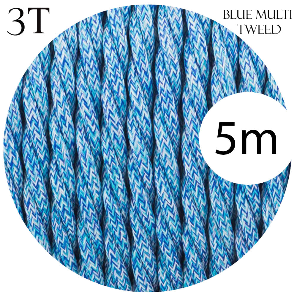 Fabric Electrical Cable 3 Core Twisted Flexible ~2094
