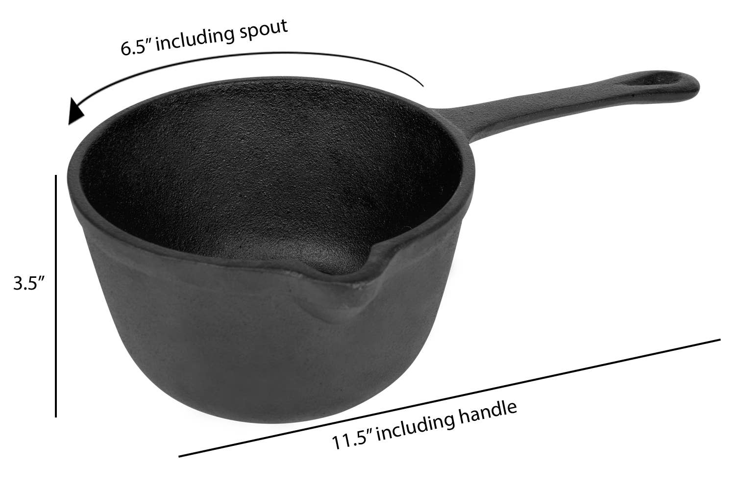 Jim Beam Pre-Seasoned Cast Iron Basting Pot for Grilling