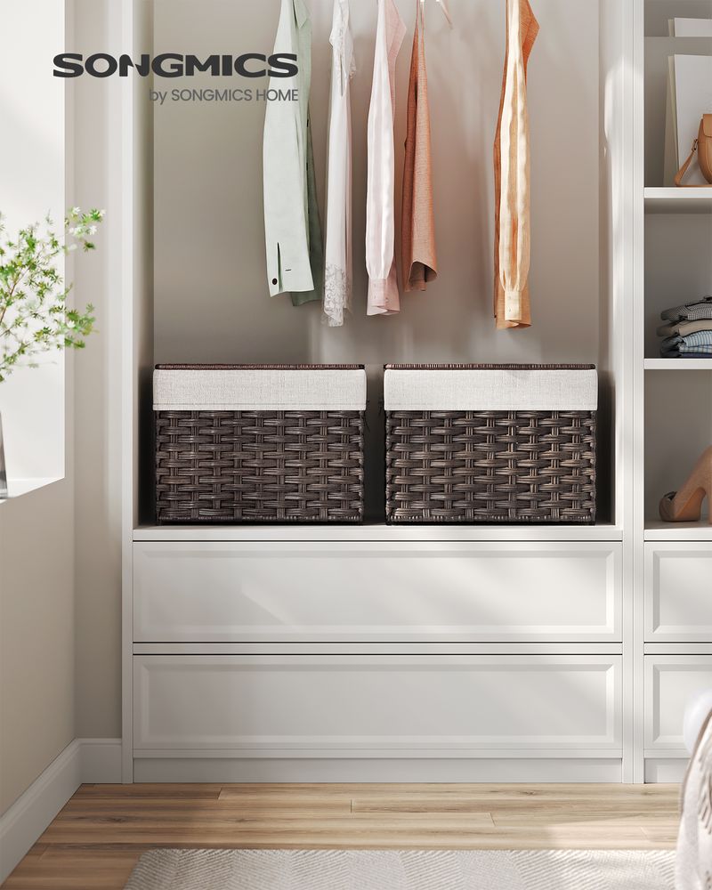 SONGMICS Storage Basket with Lid