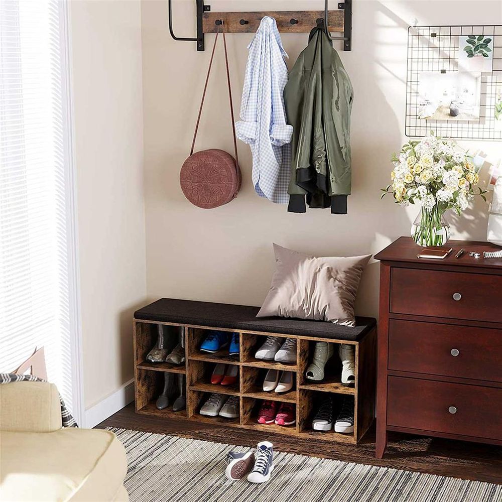 VASAGLE Shoe Bench with Cushion