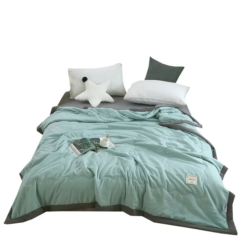 Pure Color Washed Cotton Summer Air Conditioning Duvet