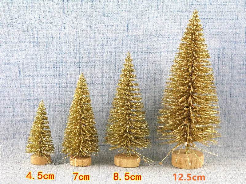 Blue Gold Silver And Red Mini Christmas Tree Ornaments