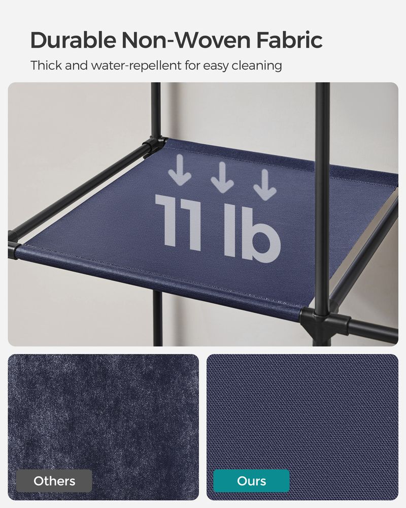 SONGMICS Wardrobe Closet Organizer with Cover