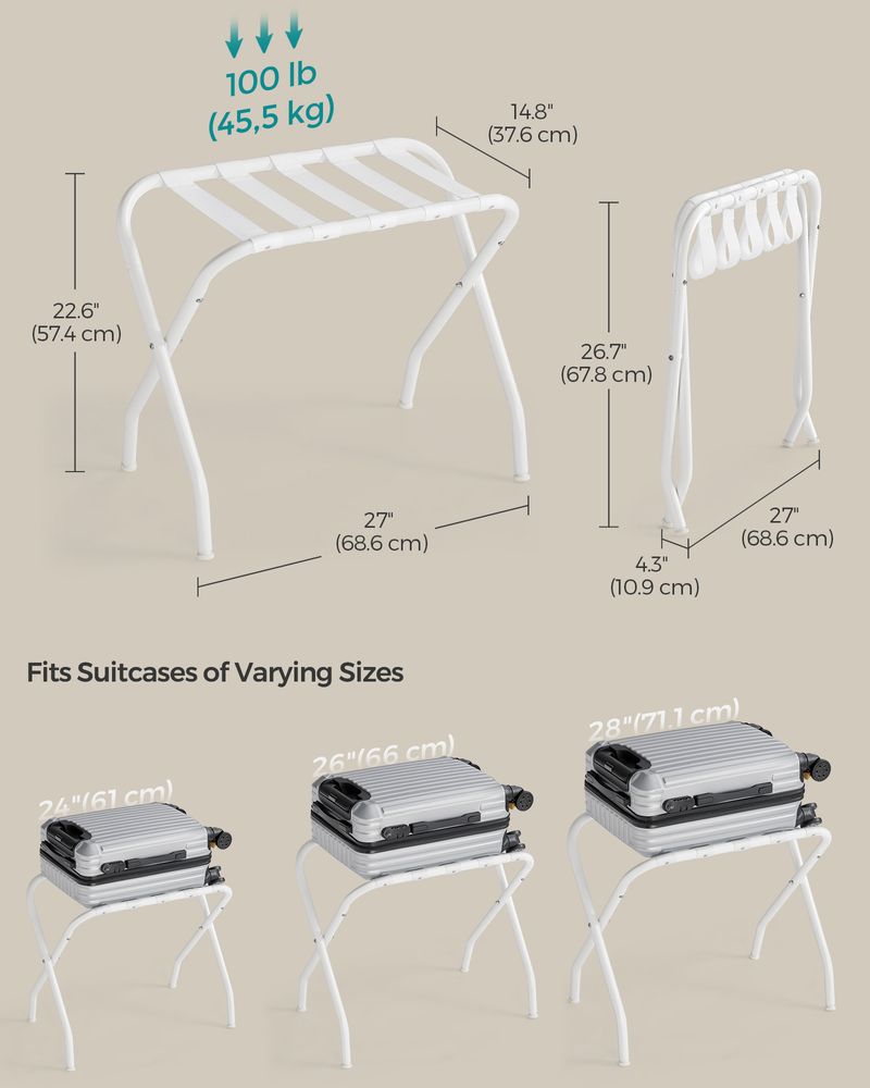 SONGMICS Folding Luggage Rack