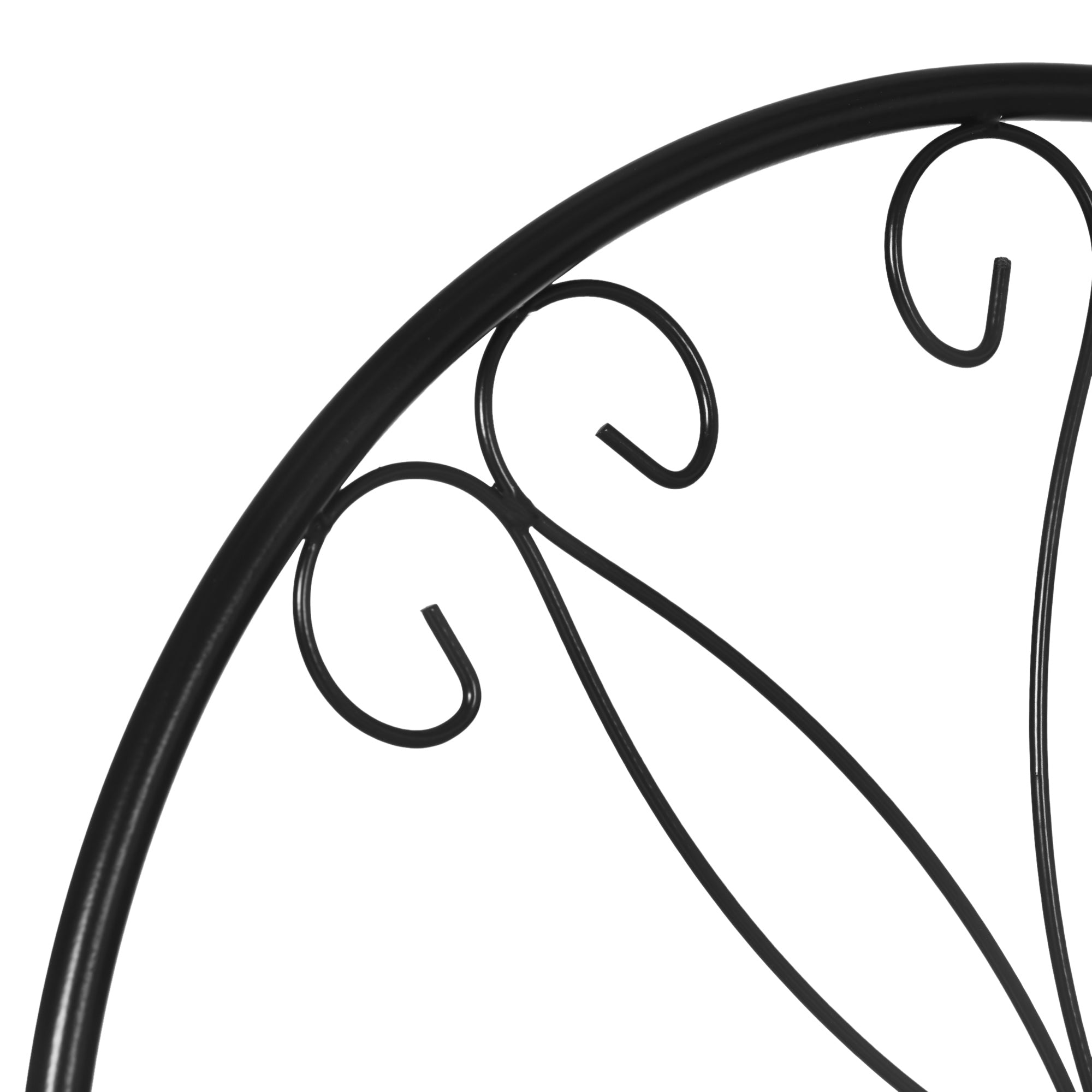 Outsunny Metal Garden Trellis Pack of 2 for Climbing Plants, Arched Grid Trellis Panels, 20" x 60", Black