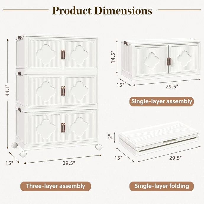 AECOJOY Super Large Foldable Storage Box with Lid