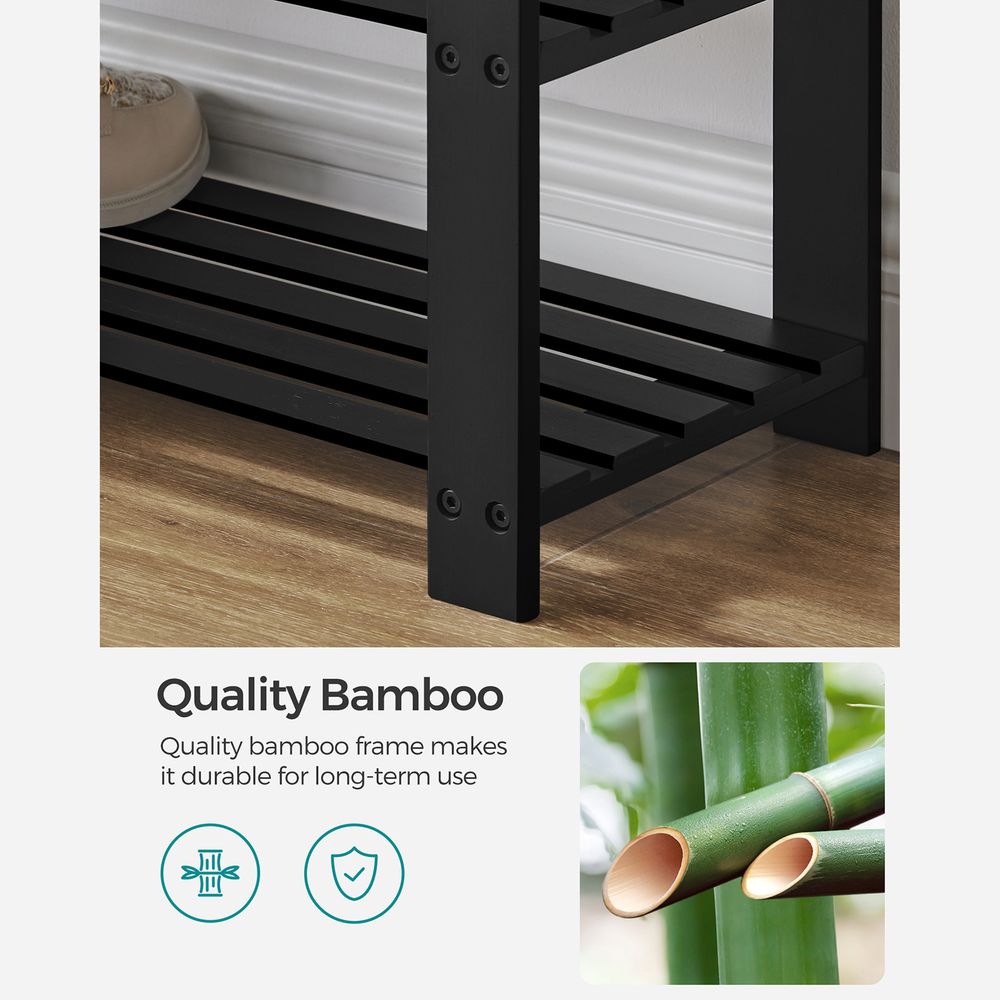 SONGMICS Bamboo Shoe Bench