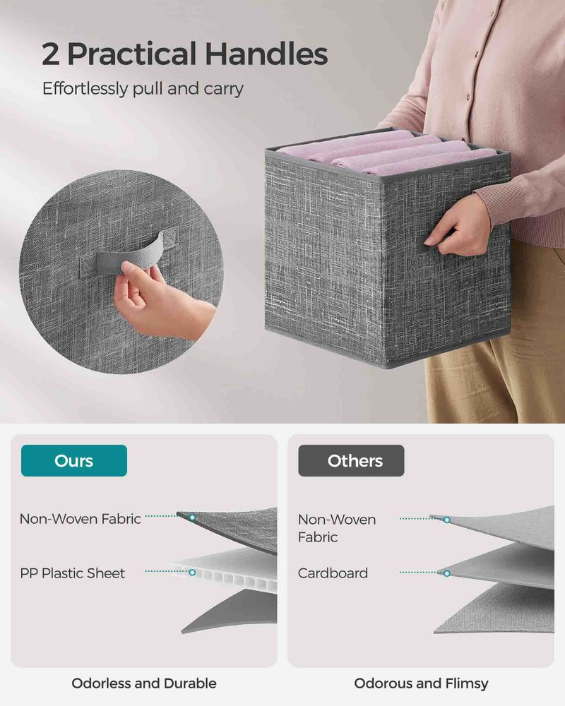 SONGMICS Set of 8 Foldable Storage Cubes