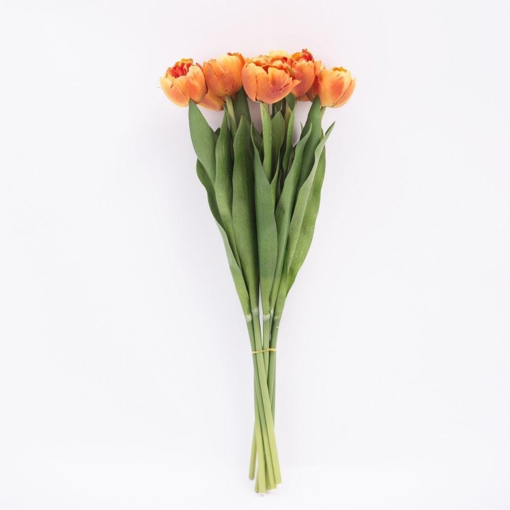 Arleta Artificial Orange Tulip Bouquet 23''X 8'' (Set Of 8)