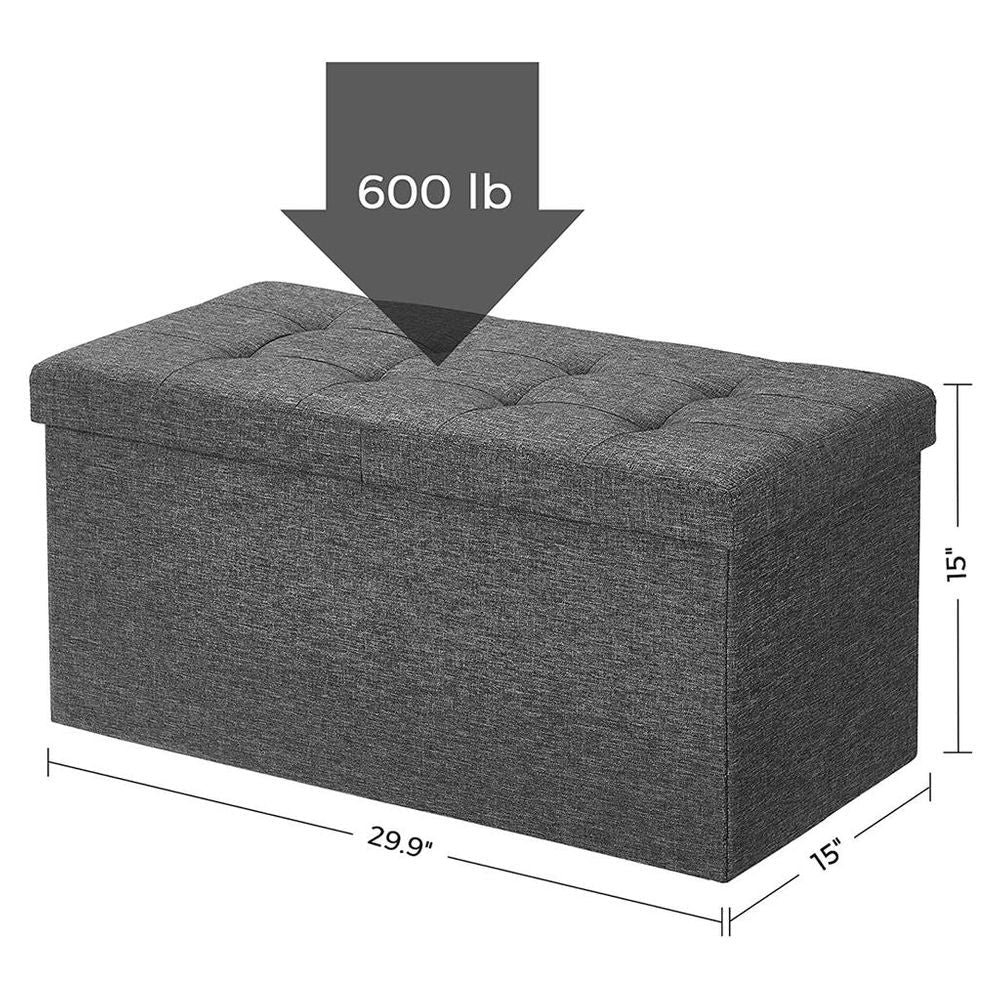 SONGMICS Foldable Storage Ottoman