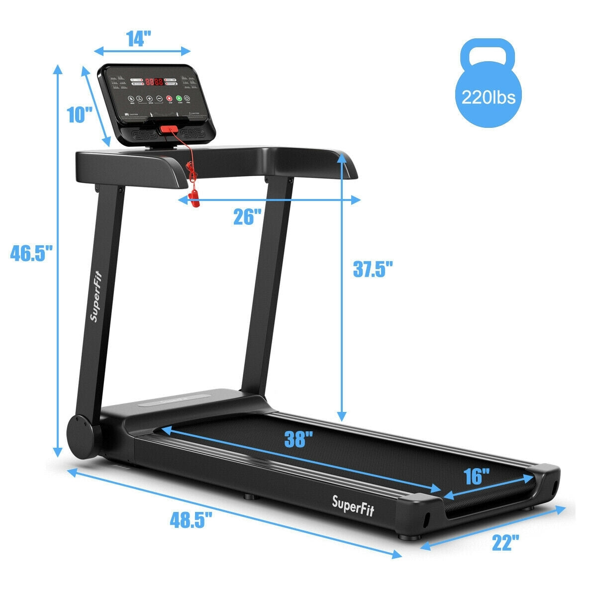 2.25 HP Electric Treadmill Running Machine with App ControlÂ