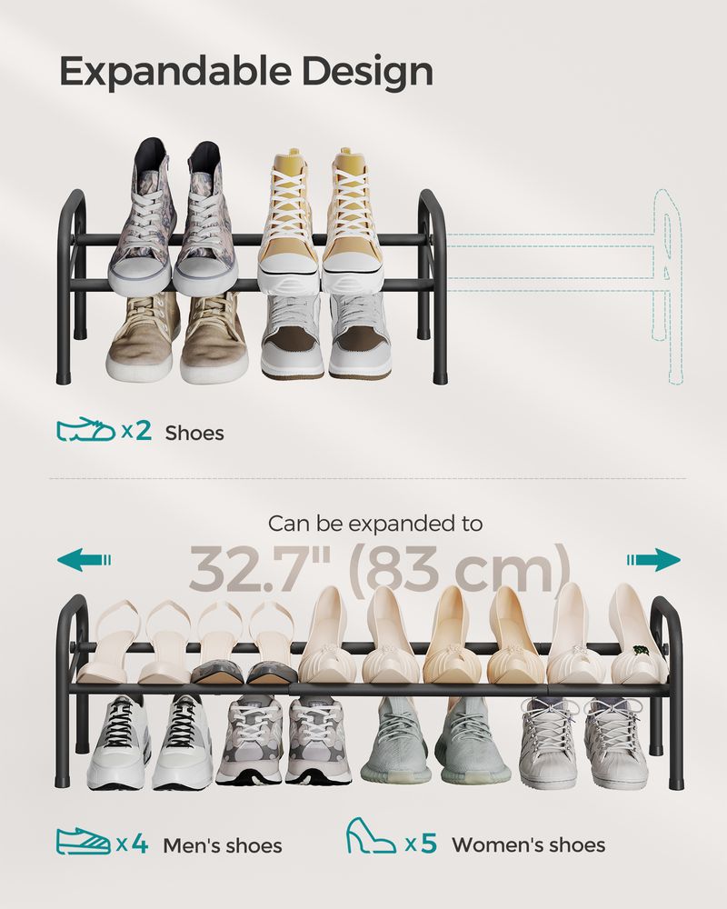 SONGMICS Expandable Shoe Rack