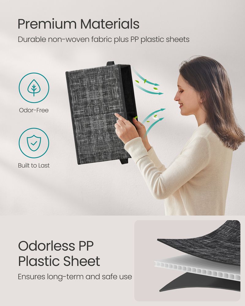 SONGMICS Set of 3 Fabric Storage Bins