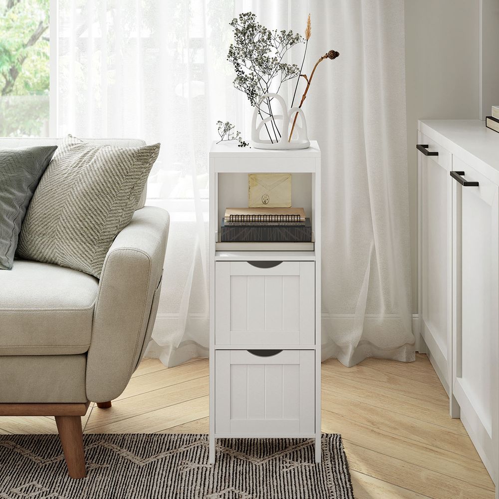 VASAGLE Bathroom Floor Cabinet with 2 Drawers