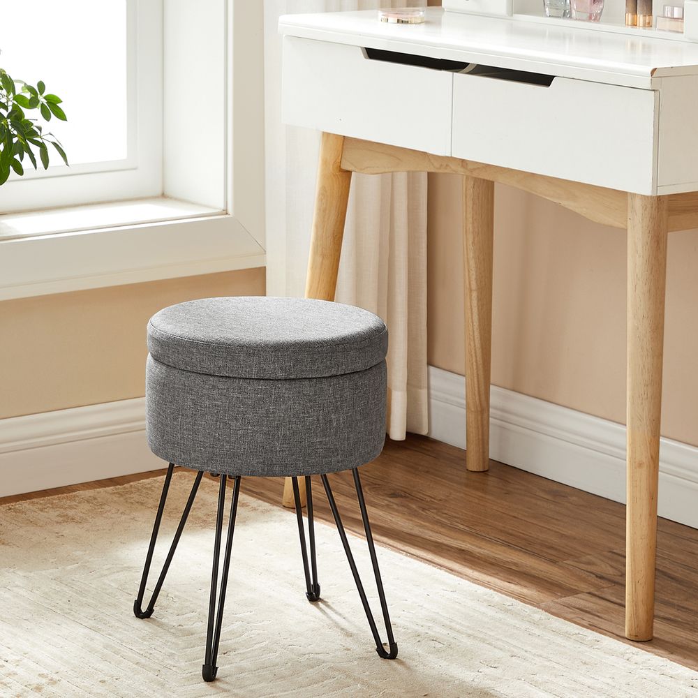 SONGMICS Small Ottoman Stool with Storage