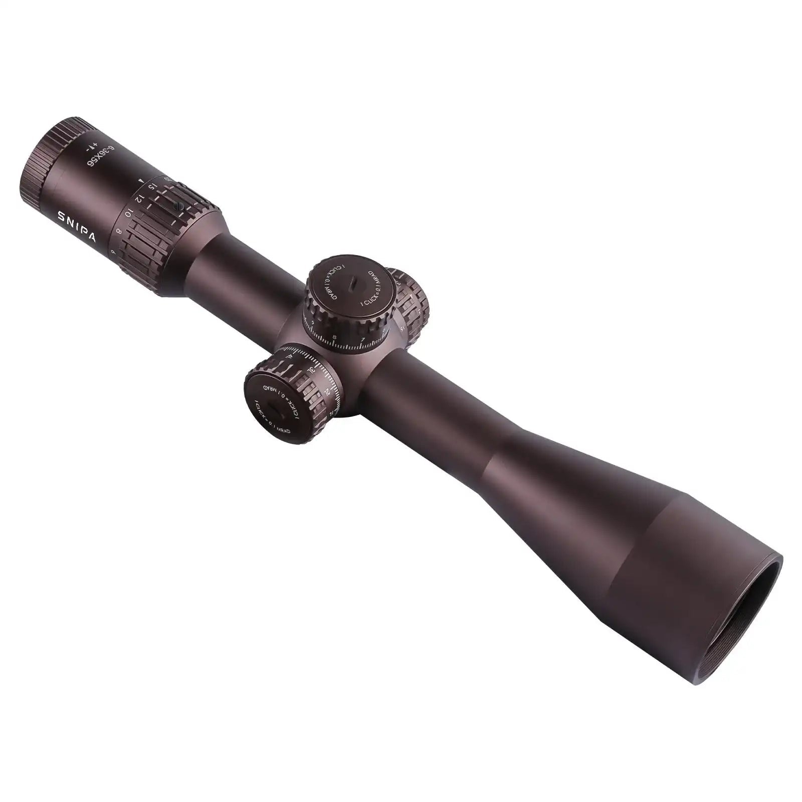 SNIPA™ WOLF ICE 6–36×56 FFP Tactical Rifle Scope – ED Lens | Illuminated MRAD Reticle, 34mm Tube, IPX7 | Tactical Mount & Sunshade Tube Included