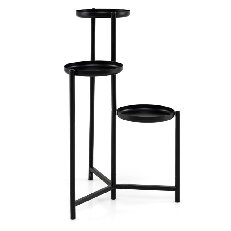 3-Tier Metal Plant Stand Indoor Outdoor Tall Corner Flower Pot Holder Display Rack