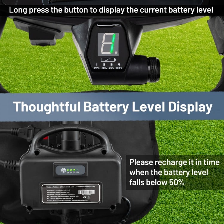 3 Wheel Golf Bag Cart with Adjustable Handle and 9 Speed Settings