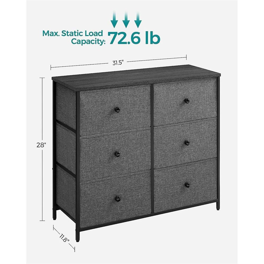 SONGMICS Closet Fabric Dresser with Metal Frame