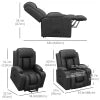HOMCOM Electric Lift Chair for Elderly, Power Recliner with Footrest, Remote Control, Cup Holders for Living Room, Grey