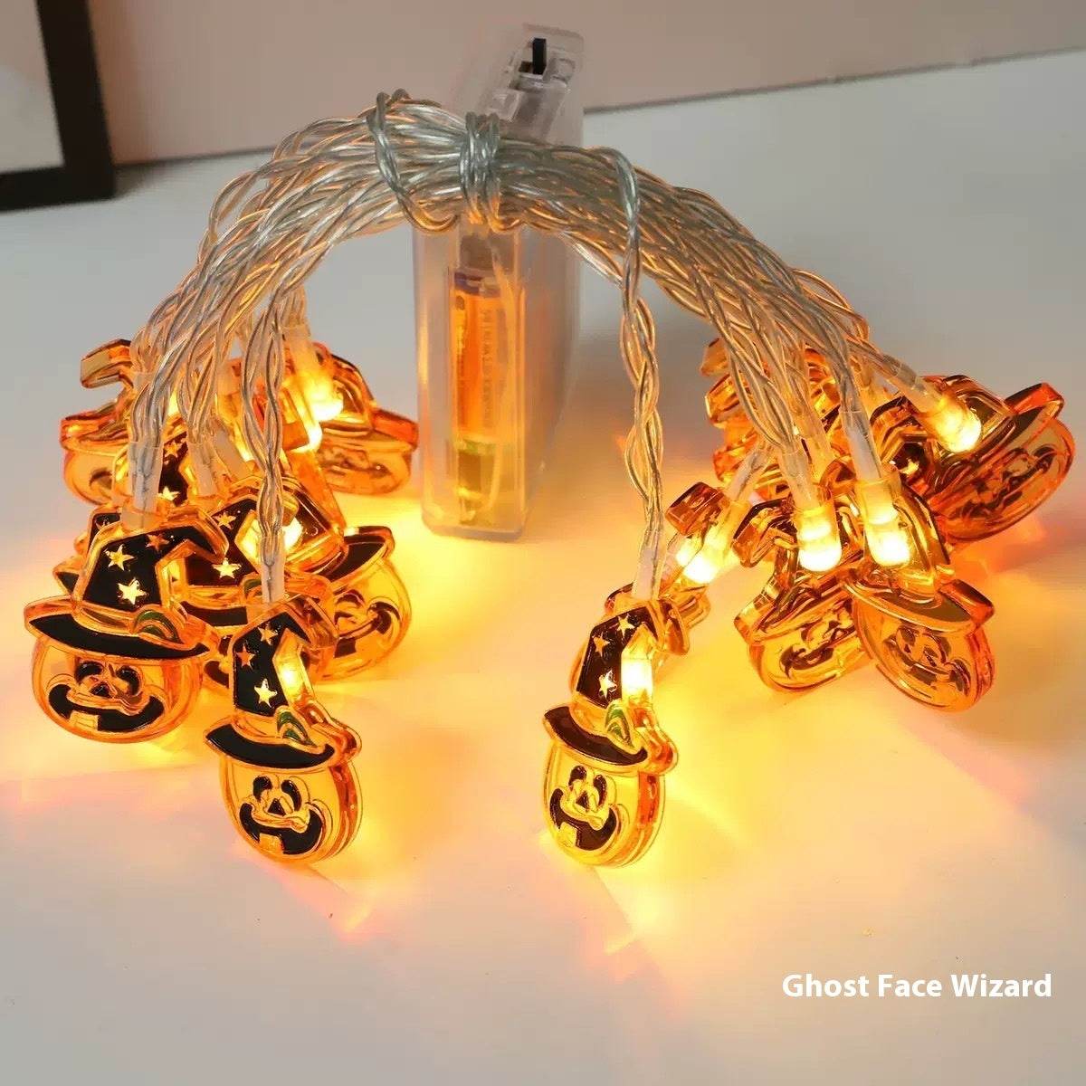 Halloween Led Pumpkin Spider Ghost Hand Lighting Chain Decorative Holiday Light