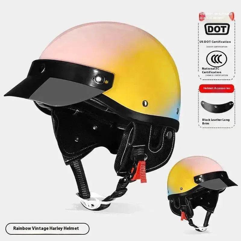 3C Certified Electric Sports Motorcycle Bike Retro Helmet Men And Women