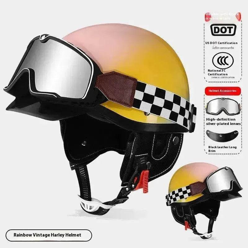 3C Certified Electric Sports Motorcycle Bike Retro Helmet Men And Women