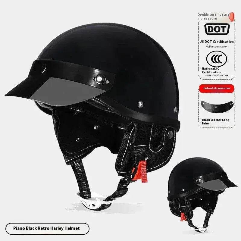 3C Certified Electric Sports Motorcycle Bike Retro Helmet Men And Women